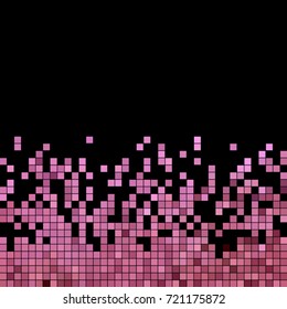 abstract vector square pixel mosaic background - purple