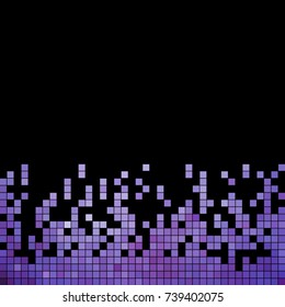 abstract vector square pixel mosaic background - violet