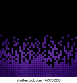 abstract vector square pixel mosaic background - violet