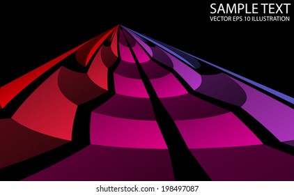 Abstract vector squared round  background  illustration -  Vector squared rainbow color  template