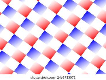 Abstract vector squares red blue background checkered lattice pattern for decorative plaid, argyle cloth