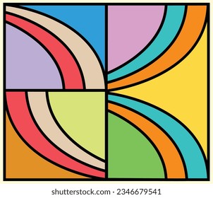 Abstract Vector Stained Glass Mosaic Background, Stained Glass Mosaic Background