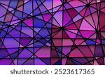 abstract vector stained-glass mosaic background - purple and violet