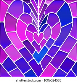 abstract vector stained-glass mosaic background
