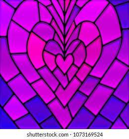 abstract vector stained-glass mosaic background