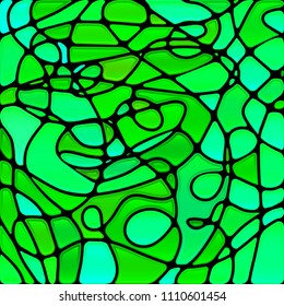 abstract vector stained-glass mosaic background - bright green