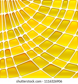 abstract vector stained-glass mosaic background - golden yellow