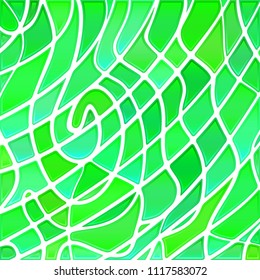 abstract vector stained-glass mosaic background - bright green