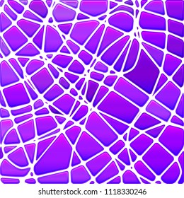 abstract vector stained-glass mosaic background - purple and violet
