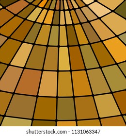 abstract vector stained-glass mosaic background - orange and brown