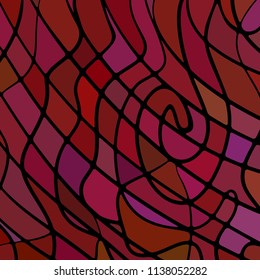 abstract vector stained-glass mosaic background - red and purple