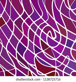 abstract vector stained-glass mosaic background - purple and violet