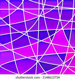 abstract vector stained-glass mosaic background - purple and violet