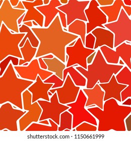 abstract vector stained-glass mosaic background - red and orange stars
