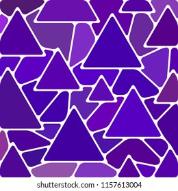 abstract vector stained-glass mosaic background - violet triangles