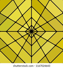 abstract vector stained-glass mosaic background - yellow rhombus