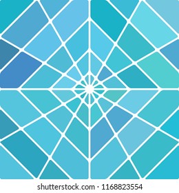 abstract vector stained-glass mosaic background - blue rhombus