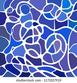 abstract vector stained-glass mosaic background - blue and violet
