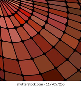 abstract vector stained-glass mosaic background - red and brown