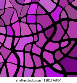 abstract vector stained-glass mosaic background - purple and violet