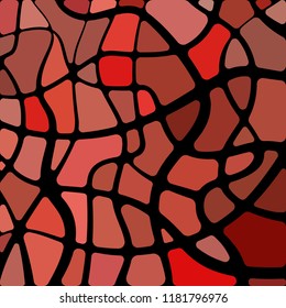 abstract vector stained-glass mosaic background - red and brown