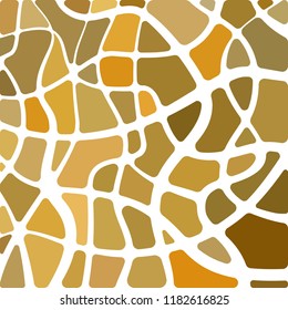 abstract vector stained-glass mosaic background - orange and brown
