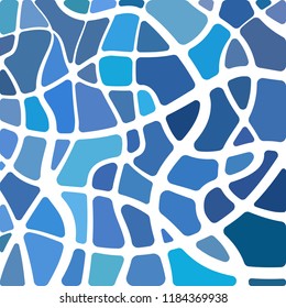 abstract vector stained-glass mosaic background - blue and gray