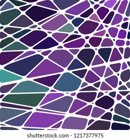 abstract vector stained-glass mosaic background - blue, purple and violet