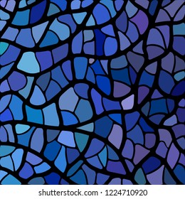 abstract vector stained-glass mosaic background - blue and violet