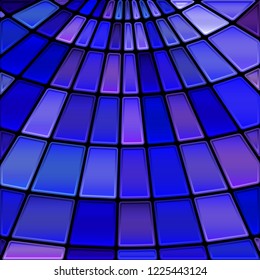 abstract vector stained-glass mosaic background - blue and violet