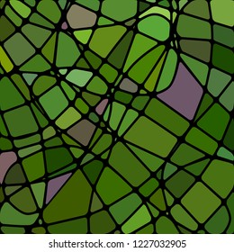abstract vector stained-glass mosaic background - bright green
