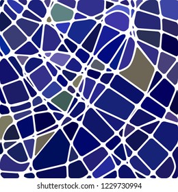 abstract vector stained-glass mosaic background - dark blue