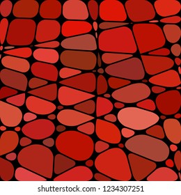 abstract vector stained-glass mosaic background - red and brown