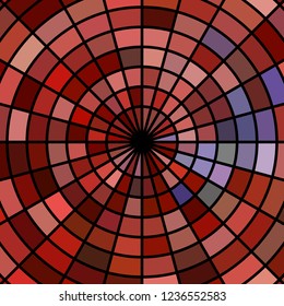 abstract vector stained-glass mosaic background - red and brown