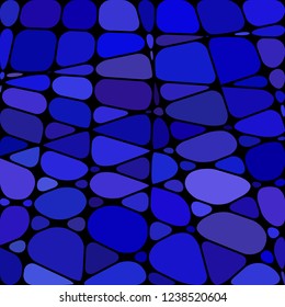 abstract vector stained-glass mosaic background - dark blue