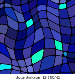 abstract vector stained-glass mosaic background - blue and violet