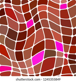 abstract vector stained-glass mosaic background - red and brown