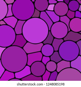 abstract vector stained-glass mosaic background - purple and violet