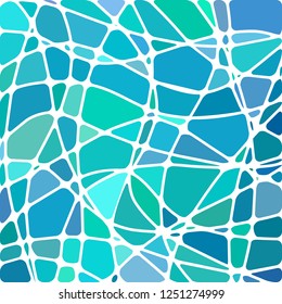 abstract vector stained-glass mosaic background - green and blue