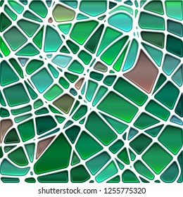 abstract vector stained-glass mosaic background - bright green