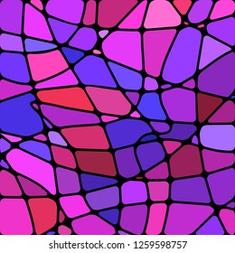 abstract vector stained-glass mosaic background - purple and violet