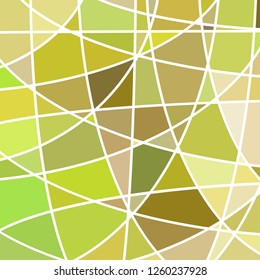 abstract vector stained-glass mosaic background - green and brown