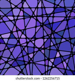 abstract vector stained-glass mosaic background - blue and violet