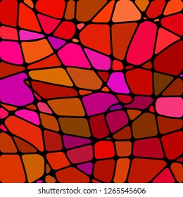 abstract vector stained-glass mosaic background - red and purple