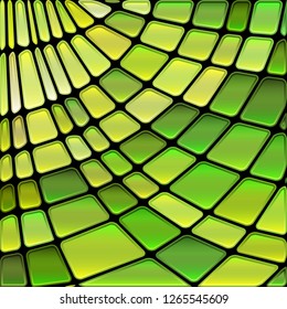 abstract vector stained-glass mosaic background - green and yellow
