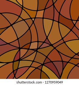 abstract vector stained-glass mosaic background - orange circles