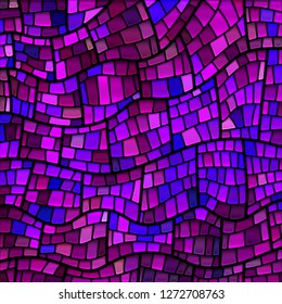 abstract vector stained-glass mosaic background - purple and violet