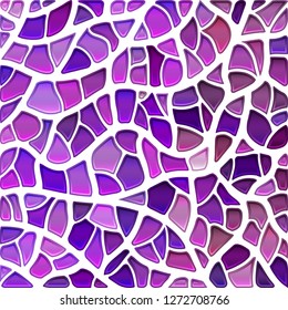 abstract vector stained-glass mosaic background - purple and violet