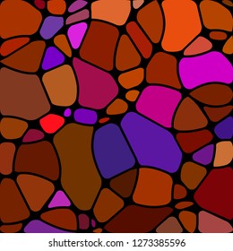 abstract vector stained-glass mosaic background - red circles