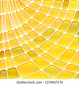 abstract vector stained-glass mosaic background - golden yellow